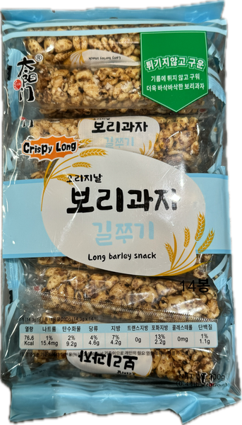 Puffed barley snack
