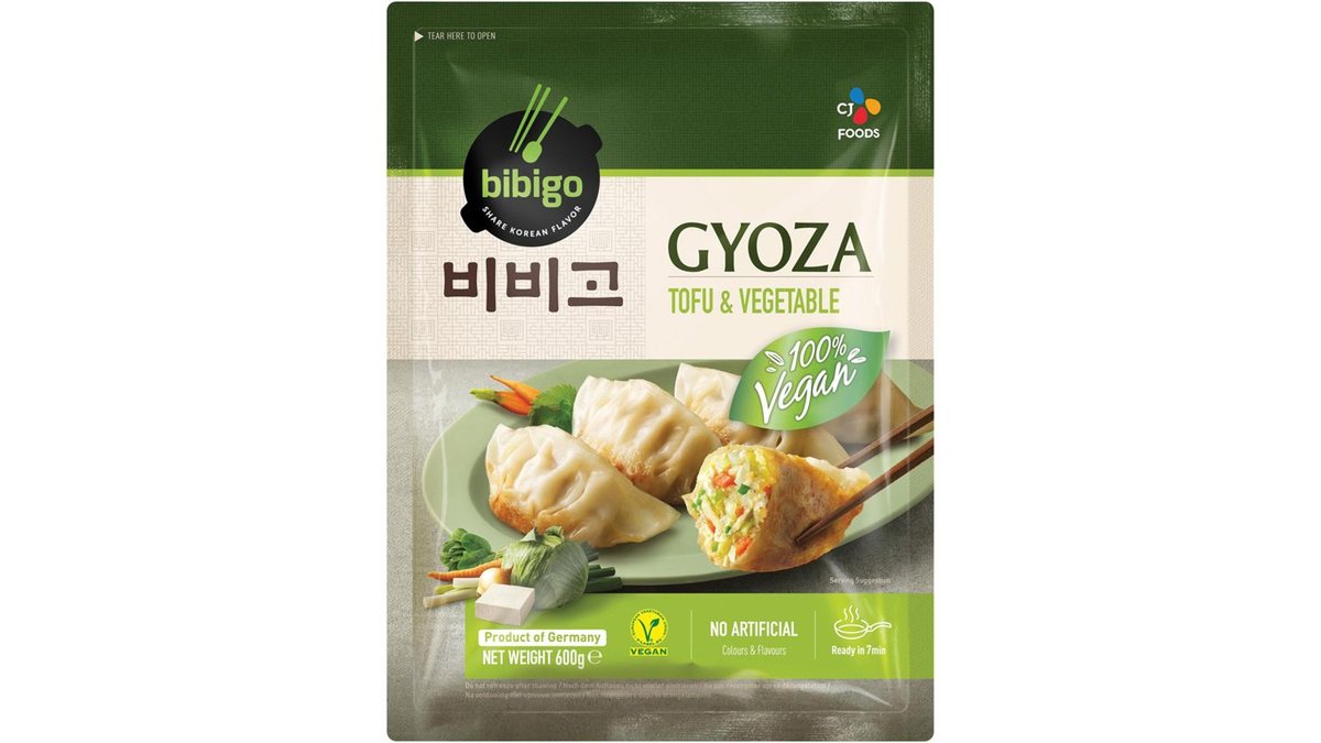 Dumpling mit Tofu und Gemüse Gyoza, vegan