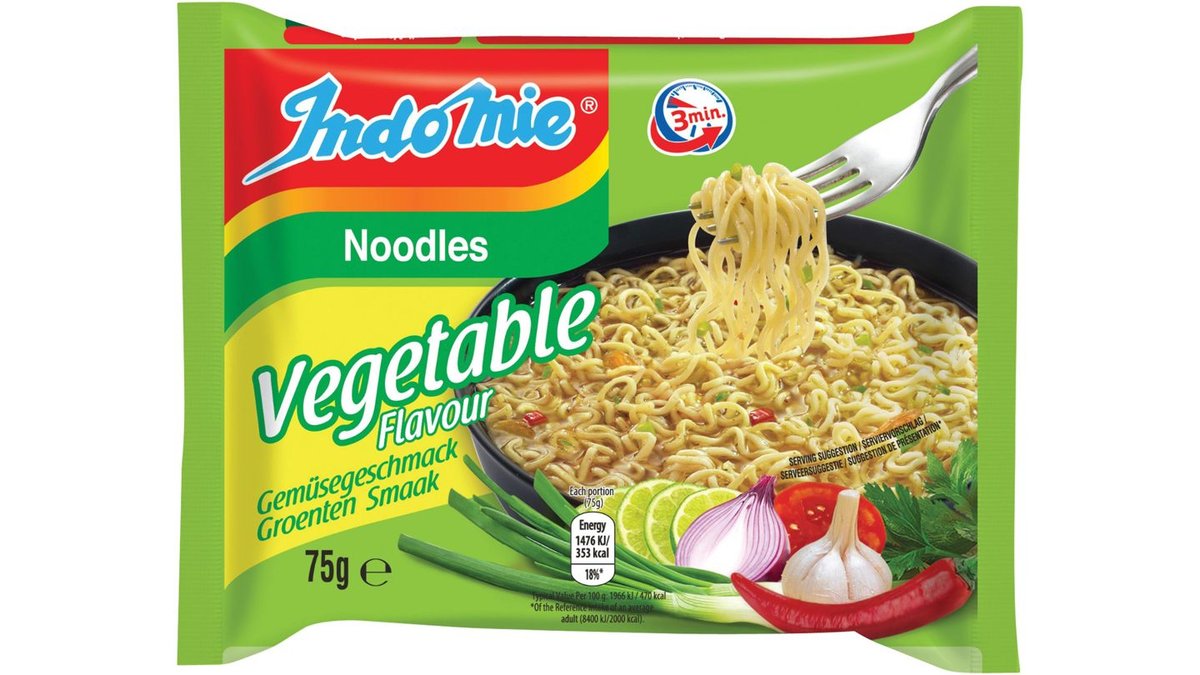 Instantnudeln, Gemüse
