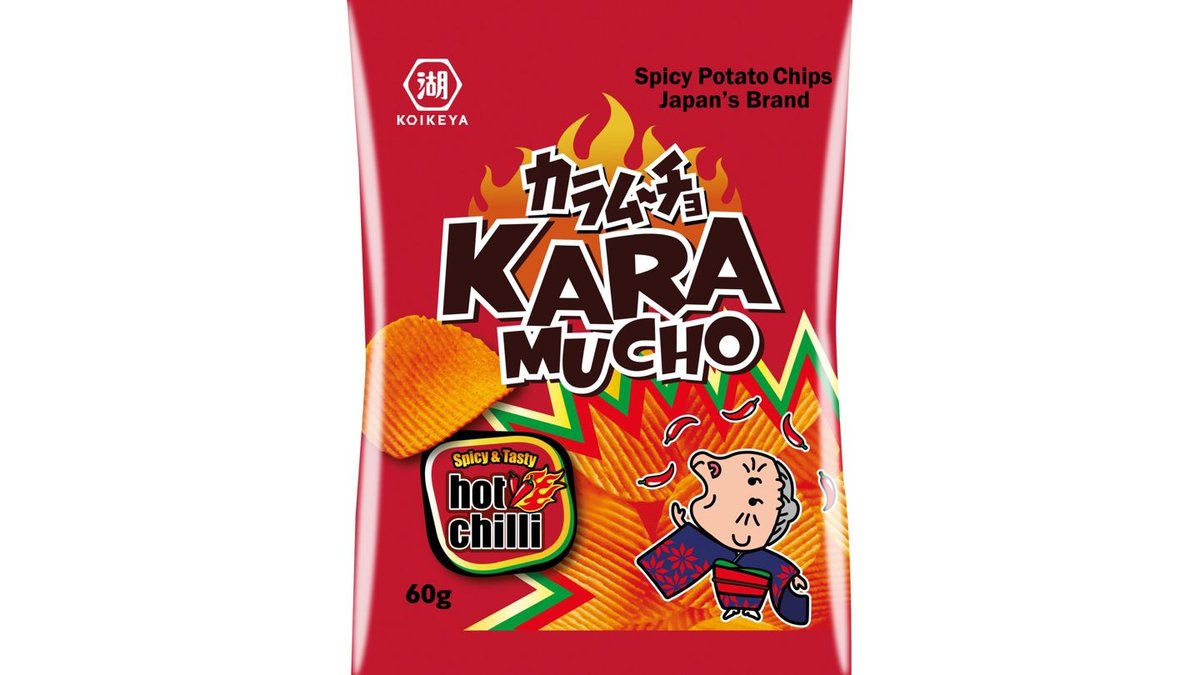Koikeya Geriffelte Kartoffelchips Chiligeschmack 60g