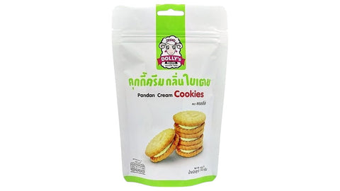 Pandan cream cookies