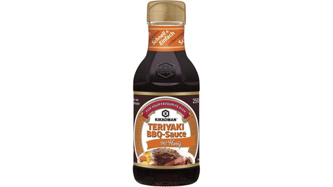Kikkoman Teriyaki BBQ Sauce mit Honig 250 ml Glasflasche