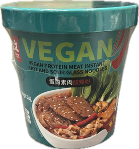 Glass noodles vegan protein meat