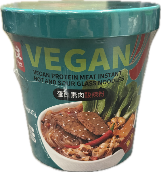 Glass noodles vegan protein meat