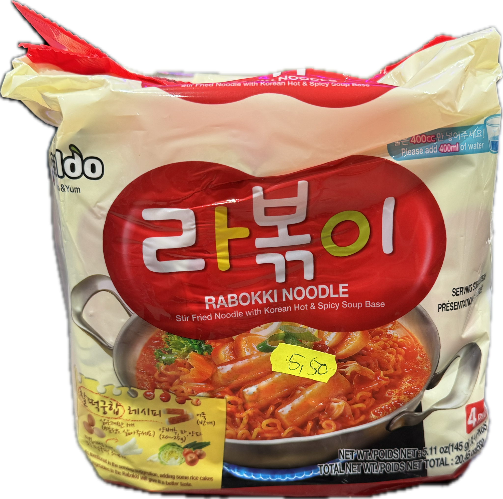 Rabokki noodle 4 Pack