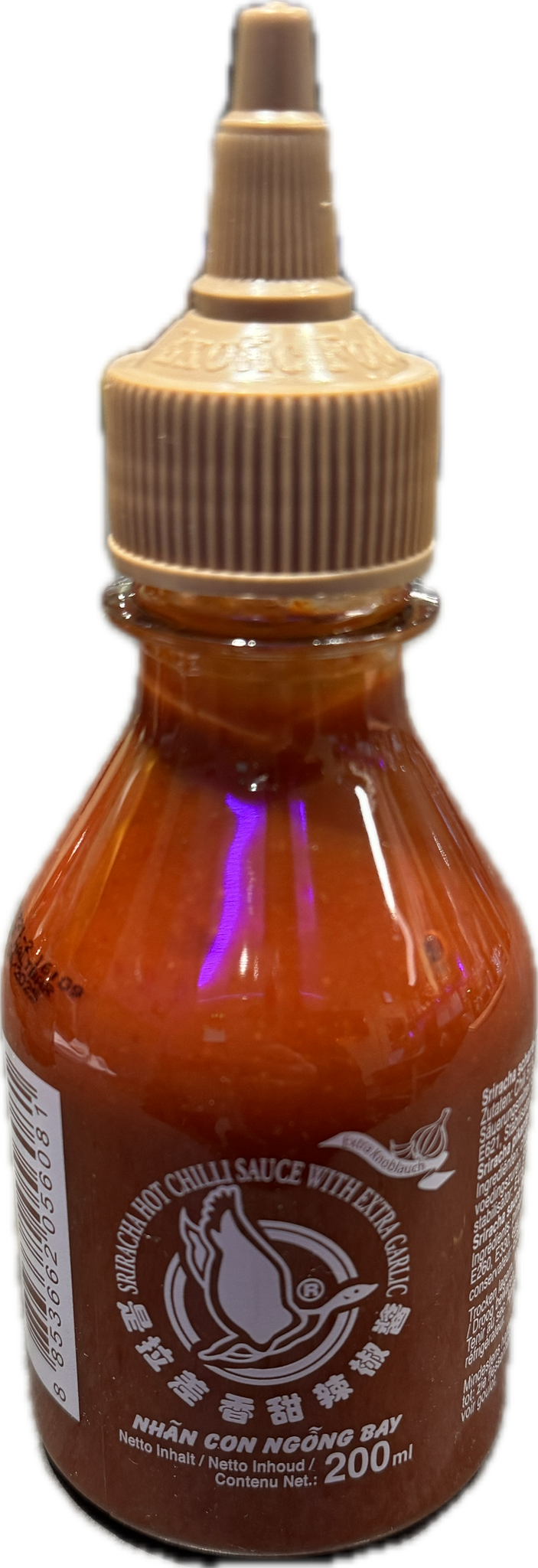 Sriracha hot chilli sauce extra garlic