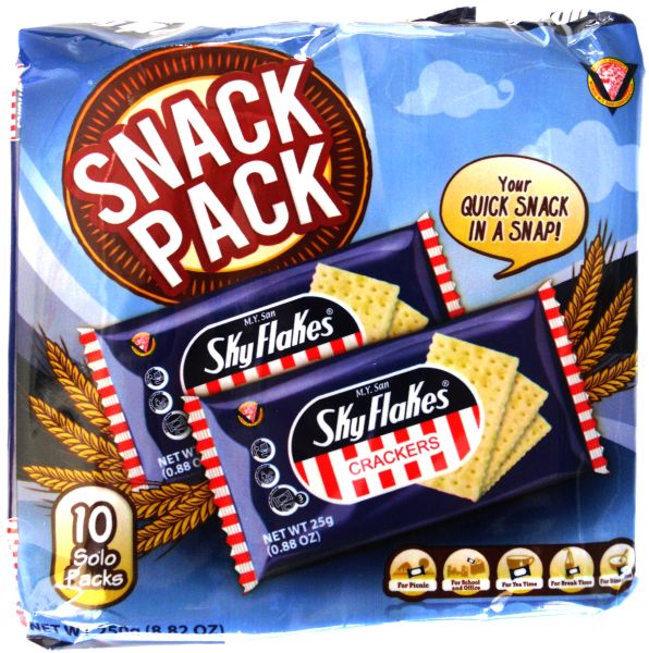 Sky Flakes Cracker Snack Beutel, 250 G