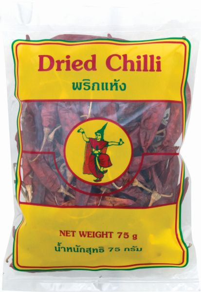 Getrocknete Chilischoten (Groß), 75 G